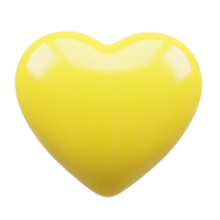 3D rendering heart love for valentine png