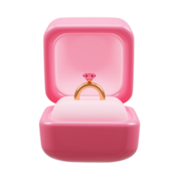 3D rendering  valentine's day element png