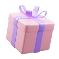 3D rendering  cute gift box png