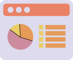 illustration graphic chart investment icon. pie chart circle. marketing infographic. growth chart illustration. business concept png