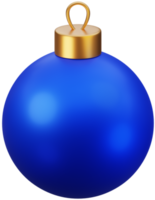 realistisch Kerstmis snuisterij bal decoratief ornament. 3d voorwerp voor feestelijk gebruik png