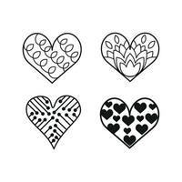 Set of hearts vector