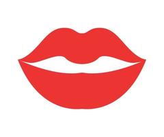 Vector illustration of women's Lips with Red Lipstick