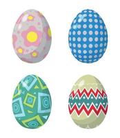 Set of Easter Eggs vector