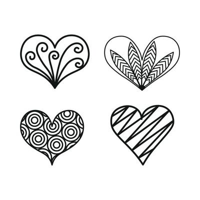 Set of hearts