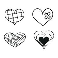 Set of hearts vector