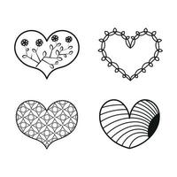 Set of hearts vector