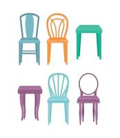 Set of Chairs vector