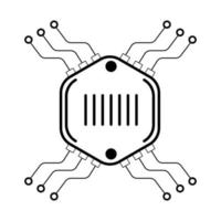 Vector illustration of Linear Microcircuit
