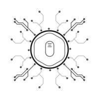 Vector illustration of Linear Microcircuit