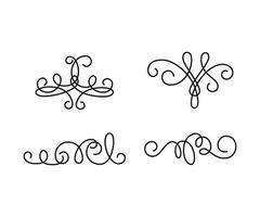 Set of Linear Squiggles vector