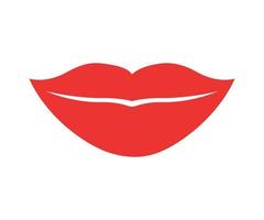 Vector illustration of women's Lips with Red Lipstick