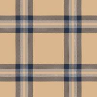 Plaid seamless pattern. Check fabric texture. Vector textile print.