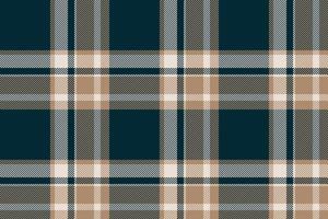 Plaid background, check seamless pattern in blue. Vector fabric texture for textile print, wrapping paper, gift card or wallpaper.