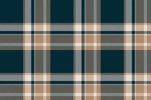 Plaid background, check seamless pattern in blue. Vector fabric texture for textile print, wrapping paper, gift card or wallpaper.