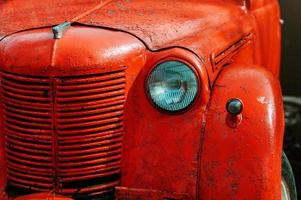 Minsk, Belarus, February 2023 - Part of a rusty old car photo