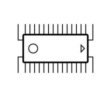 Vector illustration of Linear Microcircuit