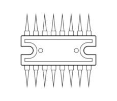 Vector illustration of Linear Microcircuit