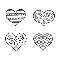 Set of hearts vector