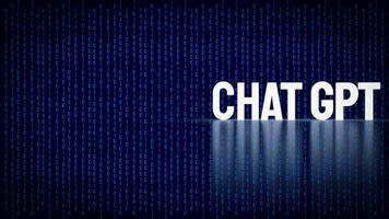 The chat gpt text glow on digital background  for technology  or it concept 3d rendering photo