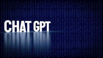 The chat gpt text glow on digital background  for technology  or it concept 3d rendering photo