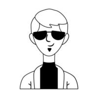 ilustración vectorial del hombre avatar vector