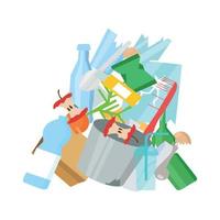 Vector illustration of Garbage dump