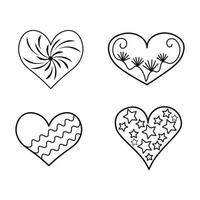 Set of hearts vector