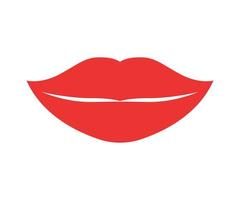 Vector illustration of women's Lips with Red Lipstick