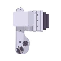 Camera Top View Flat Illustration. Clean Icon Design Element on Isolated White Background vector