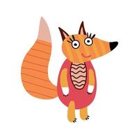 Cartoon Animal with Geometric Pattern vector