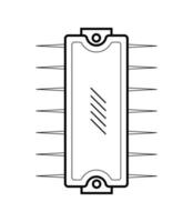 ilustración vectorial de microcircuito lineal vector