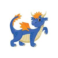 dragón en estilo de dibujos animados vector