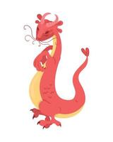 ilustración vectorial de dragones de dibujos animados vector