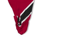 Trinidad and Tobago Hanging Fabric Flag Waving in Wind 3D Rendering, Independence Day, National Day, Chroma Key, Luma Matte Selection of Flag video