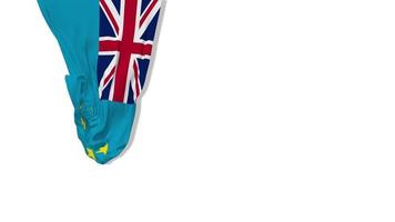 bandera de tela colgante de tuvalu ondeando en el viento representación 3d, día de la independencia, día nacional, clave de croma, luma mate selección de bandera video