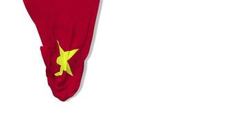 Vietnam Hanging Fabric Flag Waving in Wind 3D Rendering, Independence Day, National Day, Chroma Key, Luma Matte Selection of Flag video