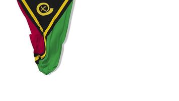 Vanuatu Hanging Fabric Flag Waving in Wind 3D Rendering, Independence Day, National Day, Chroma Key, Luma Matte Selection of Flag video