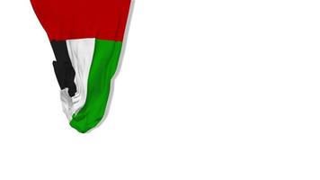 United Arab Emirates Hanging Fabric Flag Waving in Wind 3D Rendering, Independence Day, National Day, Chroma Key, Luma Matte Selection of Flag video