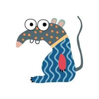 Cartoon Animal with Geometric Pattern vector