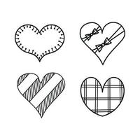 Set of hearts vector