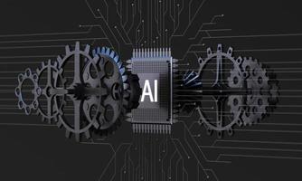 AI, Artificial Intelligence concept,3d rendering,conceptual image. photo