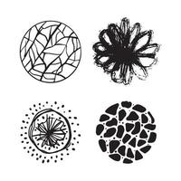 Set of Textured Circles with Patterns vector