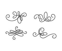 Set of Linear Squiggles vector