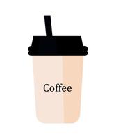 ilustración vectorial de taza de café desechable vector