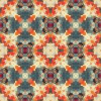 Geometric mosaic seamless pattern design, Repeat textile design, Surface design. vector