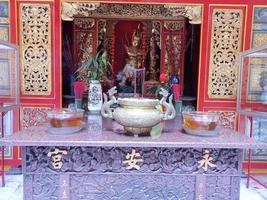 Malang, Indonesia, on January-07-2023. Excitement on Chinese new year eve. Eng An Kiong Temple, a place of worship for three religions, Confucianism, Taoism and Buddhism. photo