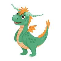 dragón en estilo de dibujos animados vector