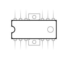 Vector illustration of Linear Microcircuit