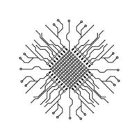 Vector illustration of Linear Microcircuit